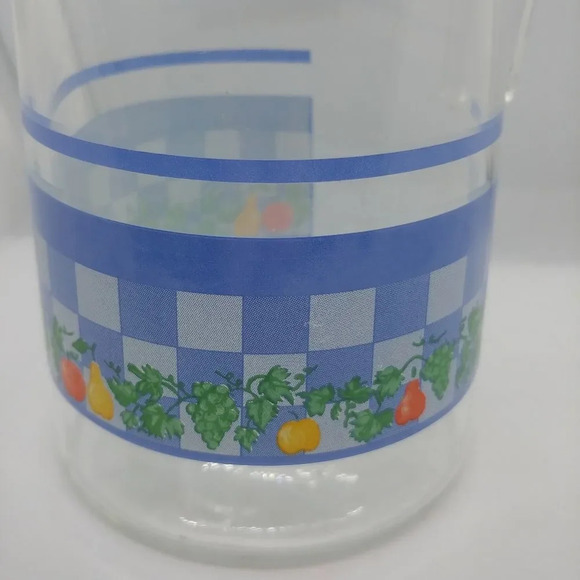 Vintage Arcopal Country Kitchen Cottage Style Juice Pitcher, Glass - Picture 5 of 8